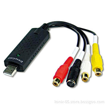 USB 2.0 Video Grabber with Syntek TDK1160 Chipset, Stereo Audio and Supports NTSC/PAL/Video Formats